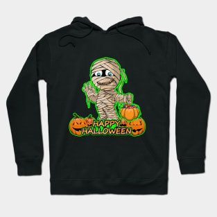 Mummy Scary and Spooky Happy Halloween Funny Graphic Hoodie